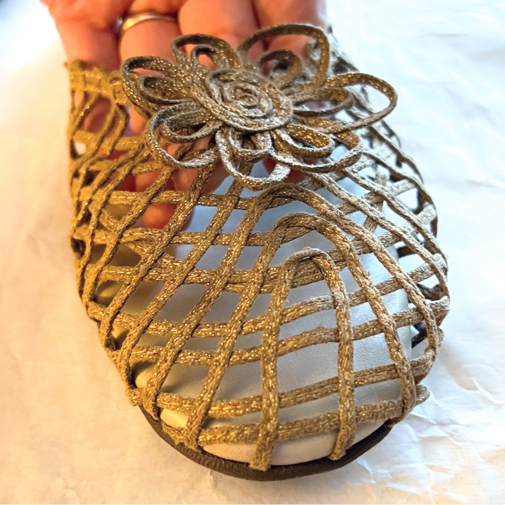 Daniel Green Diana Lattice Woven Mules Wedge Slides Sandals Slippers Shoes 9.5 - Picture 5 of 12